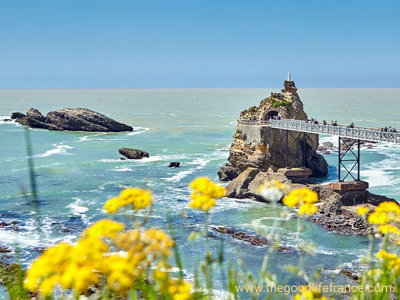 The statue of the Virgin on the Rock, Biarritz